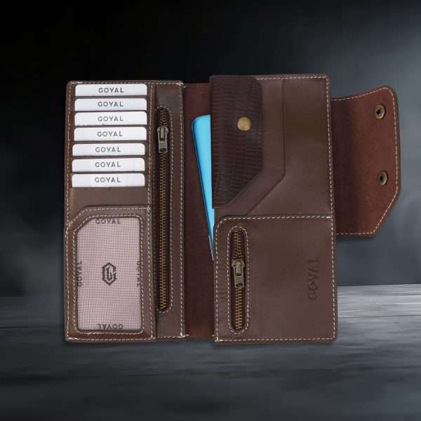 07: FG3010-Chocolate | Fafgo Origin Men Wallet Original Cow Leather Purse Style New Male Cluth Wallets Long Coin Purse Card Holders - Image 3