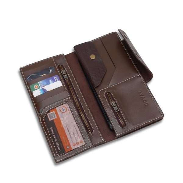 07: FG3010-Chocolate | Fafgo Origin Men Wallet Original Cow Leather Purse Style New Male Cluth Wallets Long Coin Purse Card Holders - Image 2